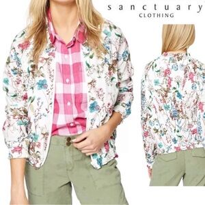 Anthropologie Sanctuary Multicolor Floral Eyelet Jacket/Top